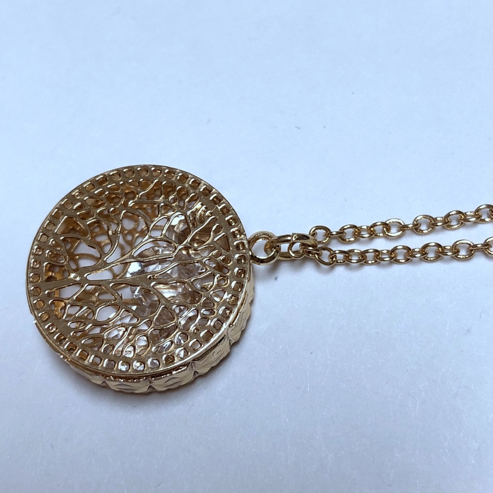 Sparkly Necklace with Beads Inside - tree